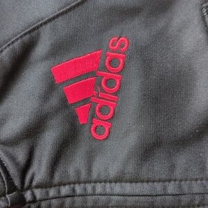 Baby Adidas track suit size 12 month black and red. Excellent used condition!